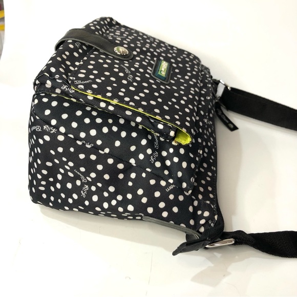 Lily Bloom Black & Cream Dot Crossbody Bag. New, Never Used. Cute Lime Interior. - Picture 7 of 14